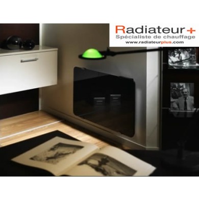 Radiateur en verre Campaver 2 Ultime Noir astrakan - CAMPA Horizontal 2000W 