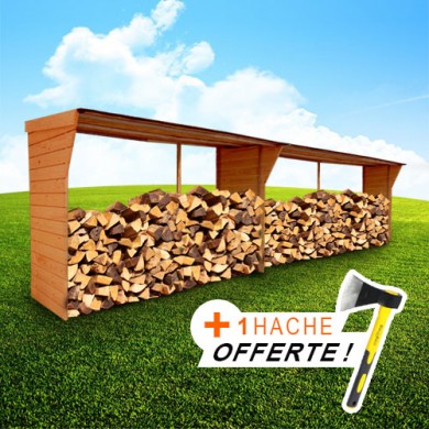 Abri buches capacité de stockage 13 stères EMABRI-AB10 - Radiateur+