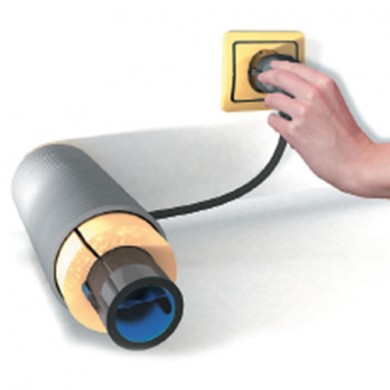 Câble chauffant électrique extérieur avec thermostat 18m 216W - EMATRONIC