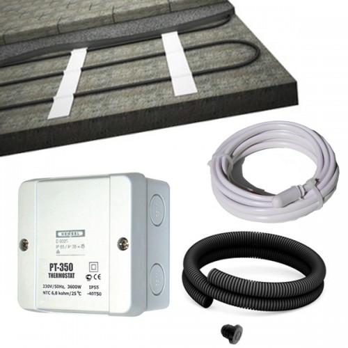 Plancher chauffant trame électrique extérieur KIT complet 1.5m² 480W EMATRONIC