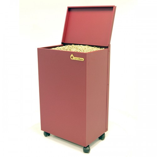 Cuve à granulés 80KG EMAFLAM - Rouge