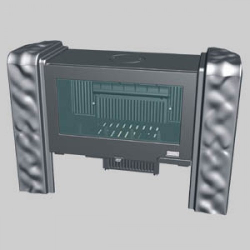 Poêle en fonte FRESSIN 14 kW Peint anthracite GODIN 373143