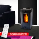 Poêle à Granulés Noir ALMA EMAFLAM 9kW