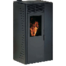 Poêle à granulée de bois Kéréon 2 11 kW Noir DEVILLE C077GA.06-DD