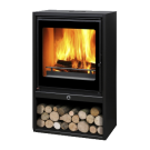 Poêle à bois contemporain Mercure 65 10 kW Verre blanc DEVILLE C077AP.V06