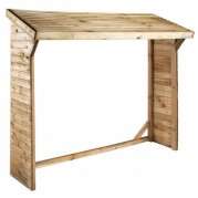 Abri bûches stockage de 2 stères L220 x lg50/72 x H156/183cm BURGER 0100188