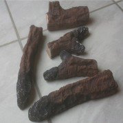 Lot de 5 bûches décoratives en céramique- CHEMIN'ARTE