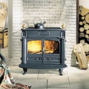 Poêle traditionnel COLONIAL 9,5 kW Peint anthracite GODIN 325101