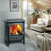 Poêle traditionnel ECOVAL 13 kW Peint anthracite GODIN 362105