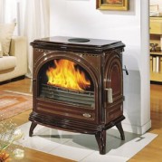 Poêle traditionnel CARVIN 13 kW Peint anthracite GODIN 366101