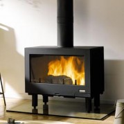 Poêle en fonte MONT DORE 14 kW Peint anthracite GODIN 373112