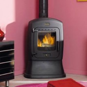 Poêle en fonte TEPHRAS 9 kW Peint anthracite GODIN 389115