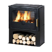 Poêle à bois classique Agate 9 kW Noir DEVILLE C077AB.06