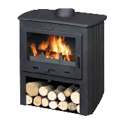 Poêle à bois classique Aka 2 8 kW Noir DEVILLE C077AD.06-A