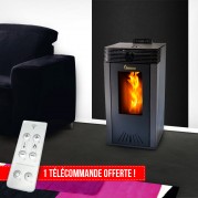 Poêle à Granulés Noir CITRA - EMAFLAM - 13 kW 