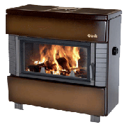 Poêle à bois classique Aramis 9 kW Brun flammé DEVILLE C07762.08