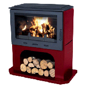 Poêle à bois classique Arche 9 kW Rouge DEVILLE C07787.03