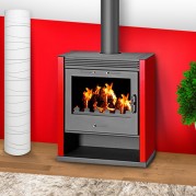 Poêle à bois BELLEZA - RUBIN 13 kW - RadiateurPlus.com