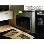 Radiateur en verre Campaver 2 Ultime Noir astrakan - CAMPA Horizontal 2000W 