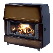 Poêle à bois classique Emilia 13 kW Brun flammé DEVILLE C07780.08