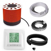 Plancher câble chauffant électrique rayonnant PREMIUM KIT complet 1m² 130W EMATRONIC