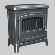 Poêle traditionnel FONTEVAL 10 kW Peint anthracite GODIN 389143