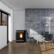 Poêle à granulée de bois Galaxie 7,5 kW Noir DEVILLE C077GC.06-DA