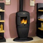 Poêle en fonte LAPILLI 9kW Peint anthracite GODIN 389118