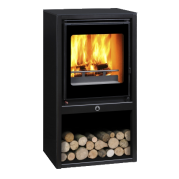 Poêle à bois contemporain Mercure 50 7 kW Verre blanc DEVILLE C077AJ.V06