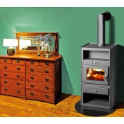 Poêle à bois NORMA de marque MODERNA 10 KW surface de chauffe 100m²
