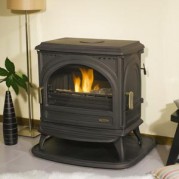 Poêle traditionnel PETIT CARVIN 10,5 kW Peint anthracite GODIN 366102