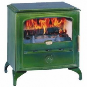 Poêle à bois classique Sylvestre 11 kW Vert majolique DEVILLE C07794.05