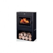 Poêle à bois contemporain Topaze 2 9 kW Noir DEVILLE C07709.06