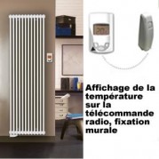 Radiateur électrique caloporteur LVI - Epok V - 3 Colonnes (hauteur 2045 mm)