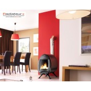 Poêle cheminée en fonte Oxo - INVICTA - Coloris Inox