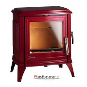 Poêle en fonte Sedan 10 - INVICTA - Finition Rouge