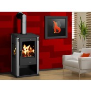 Poêle À Bois 7.5 KW 100m² De Surface De Chauffe BELLEZA VISION S