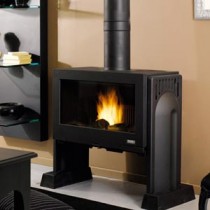 Poêle en fonte CUBECO 14 kW Peint anthracite GODIN 373129