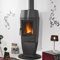 Poêle en fonte STRATO 11 kW Peint anthracite GODIN 389122