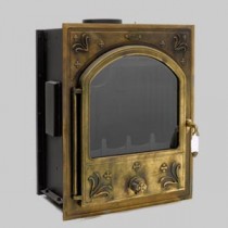 Insert 7 kW Peint anthracite et décor laiton GODIN 660112