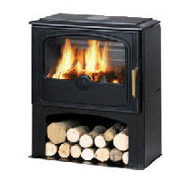 Poêle à bois classique Agate 9 kW Noir DEVILLE C077AB.06