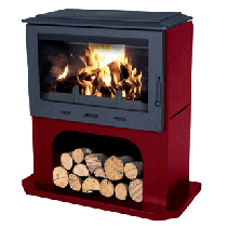 Poêle à bois classique Arche 9 kW Rouge DEVILLE C07787.03