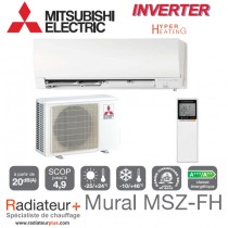Climatisation Murale Inverter Mitsubishi MSZ-FH25VE/MUZ-FH25VEHZ (2.5kW)