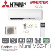 Climatisation Murale Inverter Mitsubishi Prêt à poser MSZ-FH35VE/MUZ-FH35VEHZ (3.5kW) + KIT 03KPS1438M1