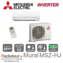 Climatisation Murale Inverter Mitsubishi MSZ-HJ25VA/MUZ-HJ25VA (2.5kW)