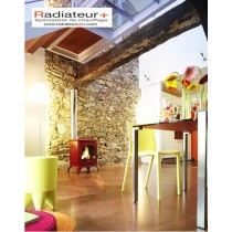 Poêle en fonte Seville - INVICTA - Finition Rouge