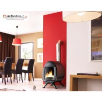 Poêle cheminée en fonte Oxo - INVICTA - Coloris Anthracite