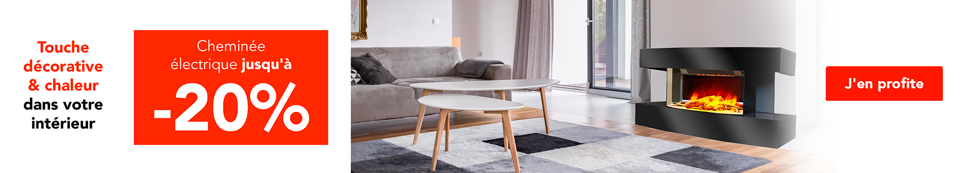 Décorez tout en chauffant votre intérieur ! Jusqu'à -20% sur les cheminées électriques