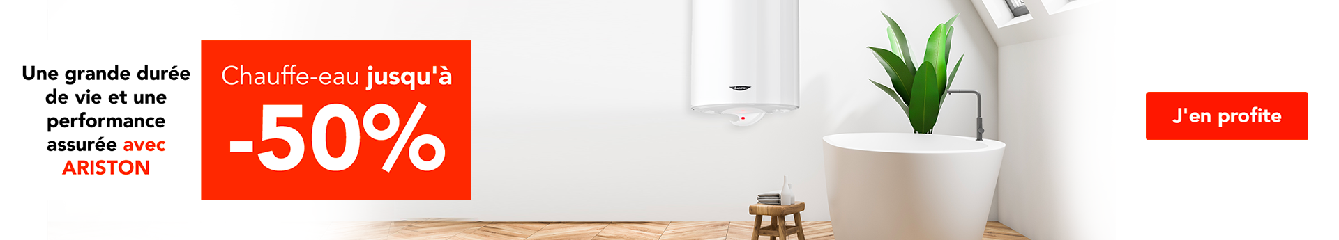 Une durabilité et une performance assurée avec Ariston ! Jusqu'à -50% sur les chauffe-eaux