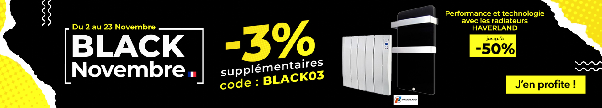 Black Novembre : Jusqu'à -50% sur les radiateurs et sèche-serviettes HAVERLAND !